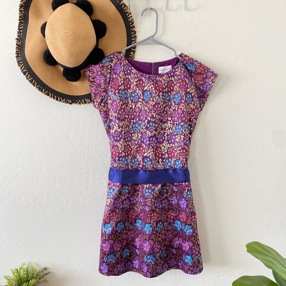 American Girl Other - ✨ American Girl Purple Embroidered Metallic Floral Dress ✨